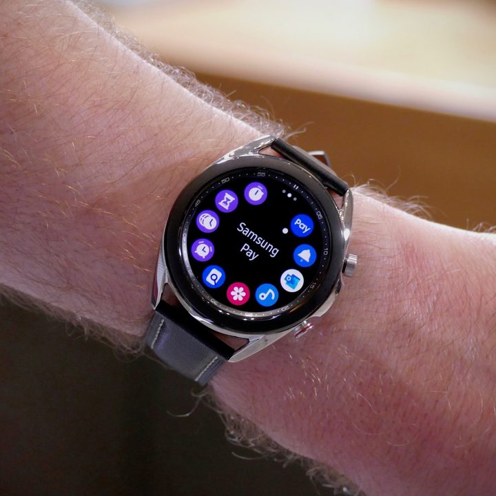 Samsung's circular One UI interface on the Galaxy Watch 3.