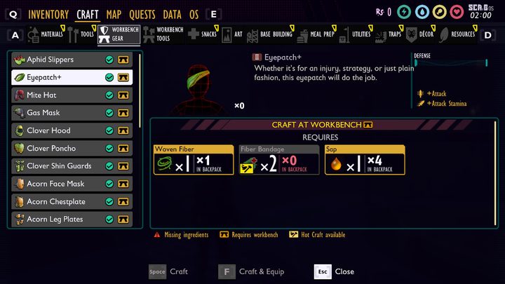 Grounded armor tier list Eyepatch+