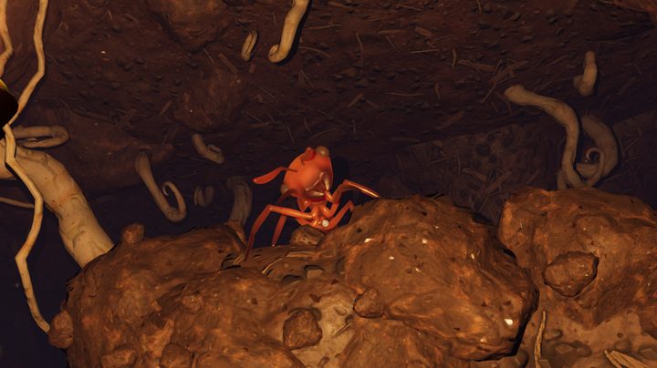 Grounded worker ant location