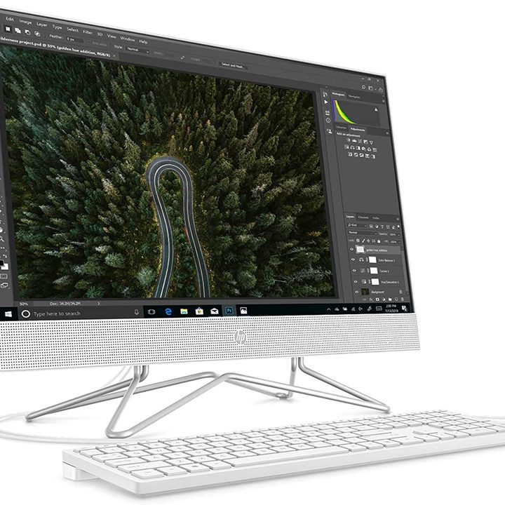 HP All-in-One 24-Inch Desktop PC (white background).