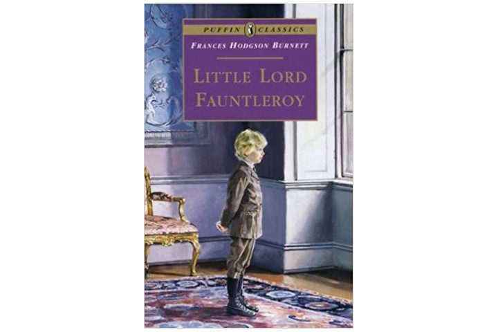 Photo shows the book cover of Little Lord Fauntleroy by Frances Hodgson Burnett, with a little boy