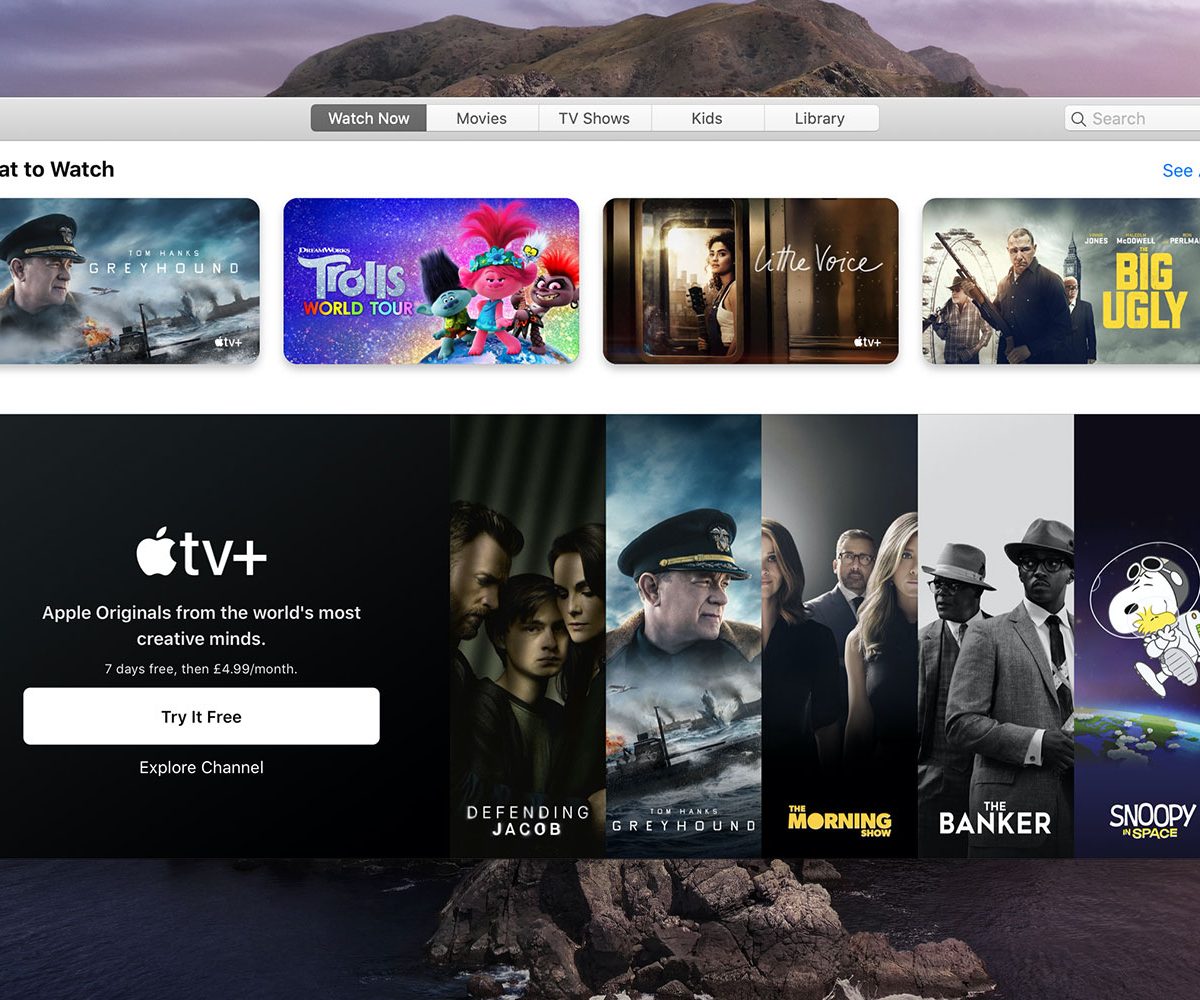 Apple's TV app on MacOS Catalina