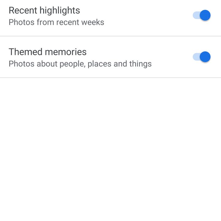 Google Photos memories