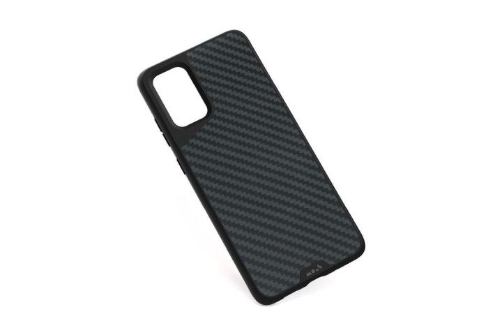 Photo shows a black Mous Limitless case in Aramid Fibred