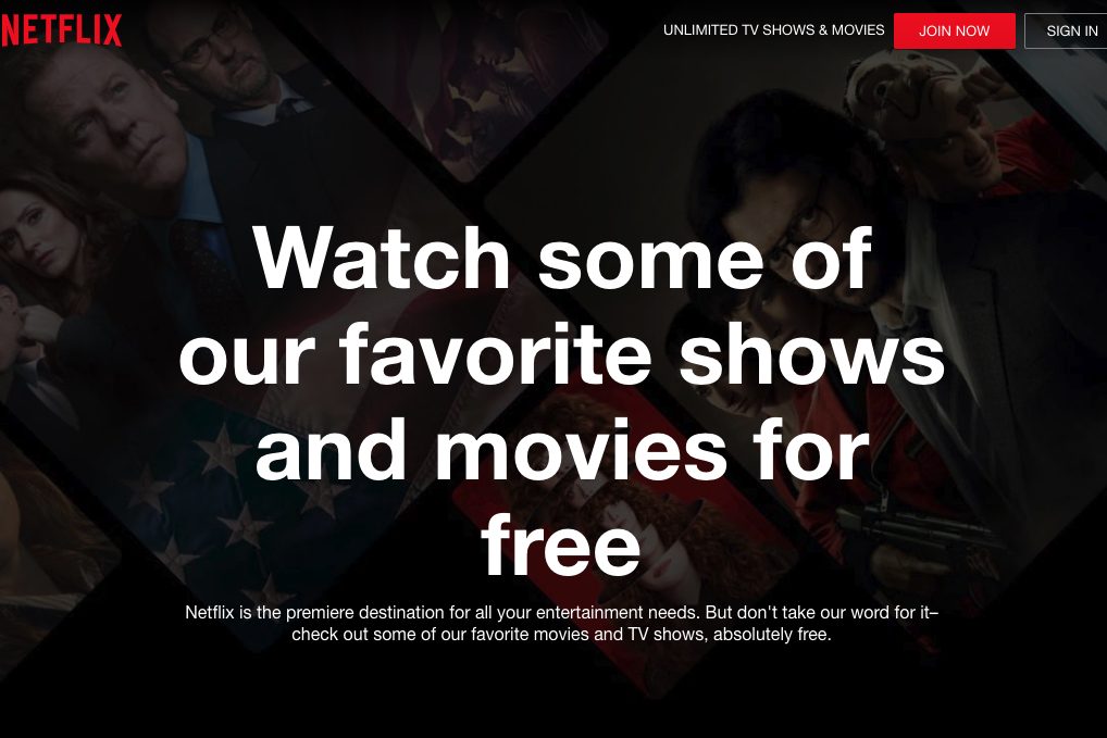 Netflix free catalog