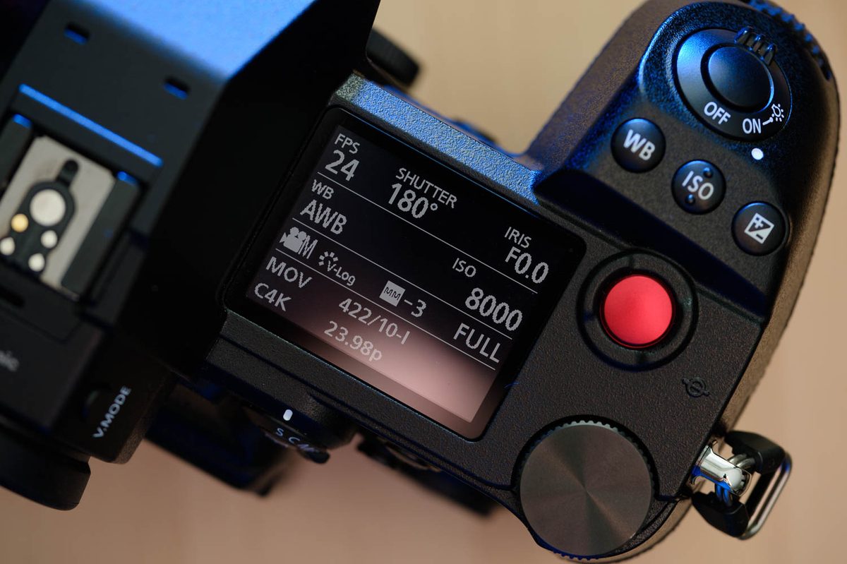 Panasonic S1H top LCD display