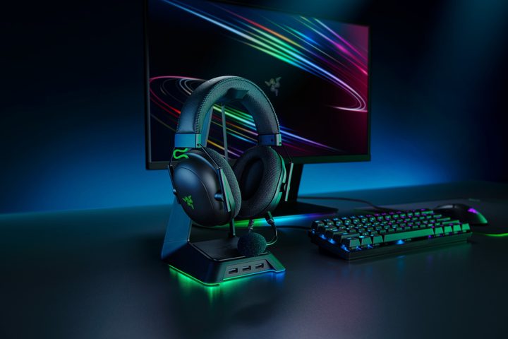 Razer BlackShark headset on desk