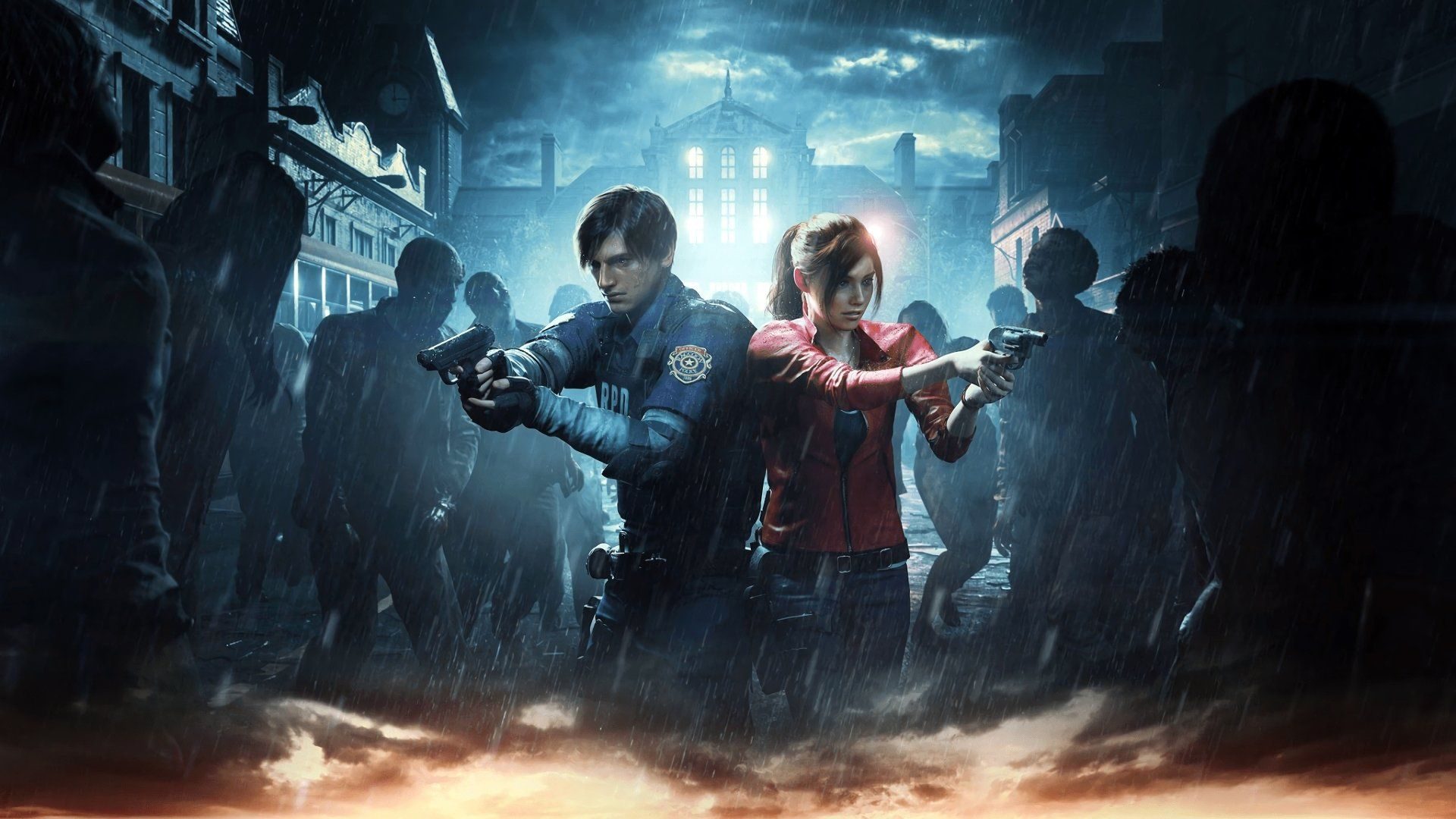 Leon and Claire in Resident Evil 2.