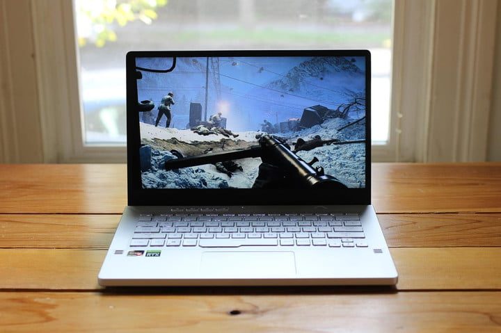 ROG Zephyrus sitting on a table.