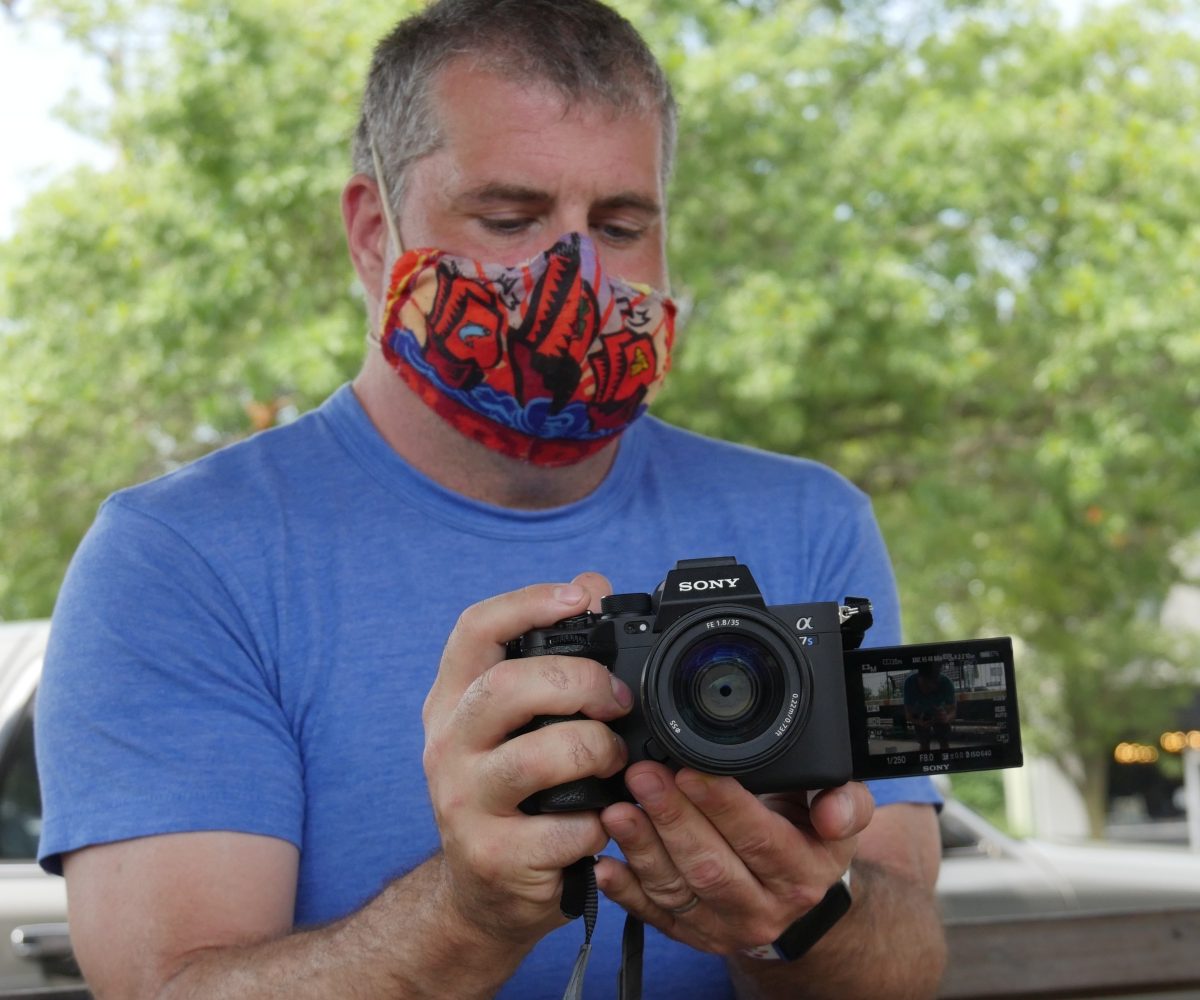 Sony A7S III while wearing face mask