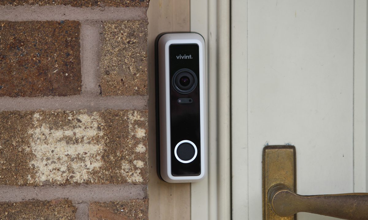 Vivint Doorbell Camera Pro installed.