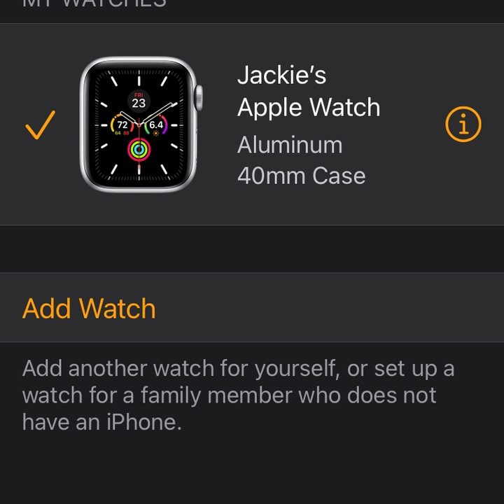 Apple Watch pairing in iOS 14.