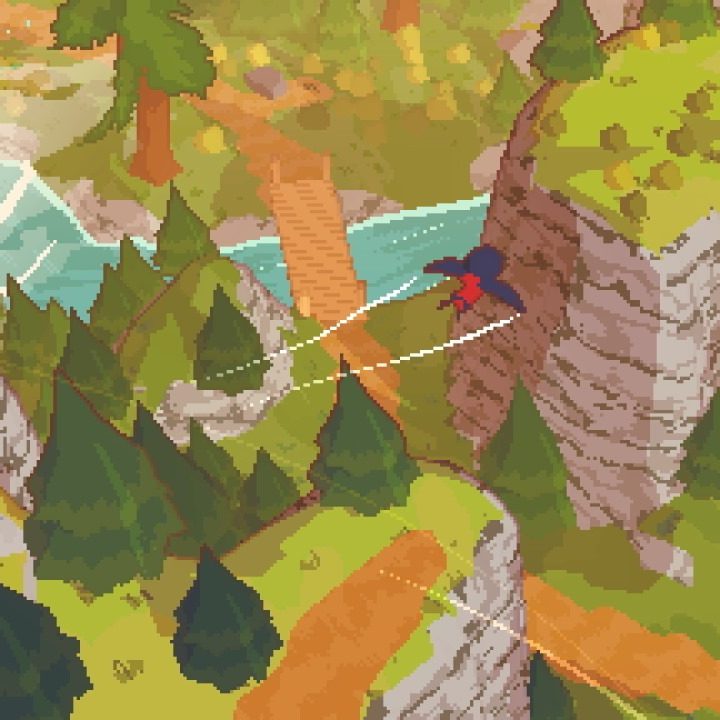 A bird flies around in A Short Hike.