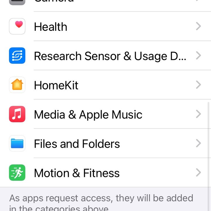 iOS 14 advertising tracking controls by app.