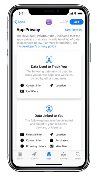 App Store ad tracking.