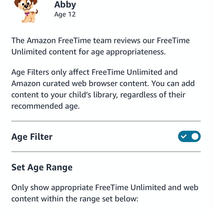 amazon echo dot vs kids edition parent dashboard age filter