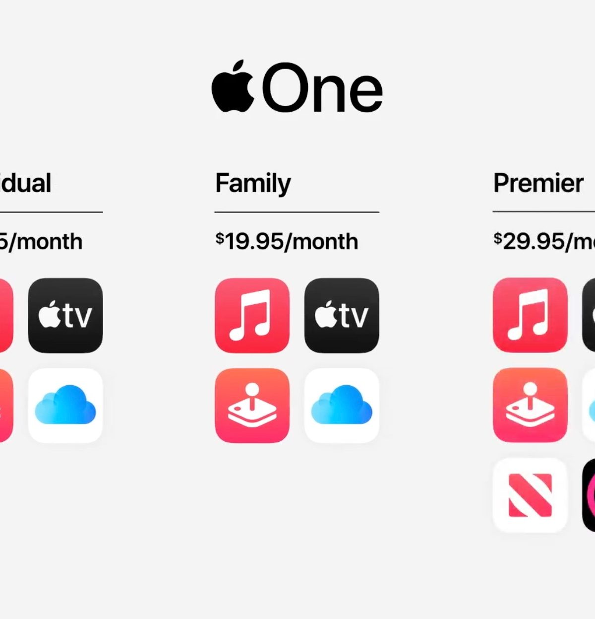 Apple One bundles