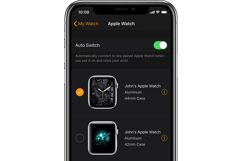 Switching between multiple watches.