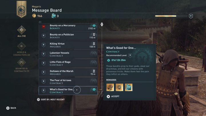 A series of bounties and contracts in Assassin's Creed Odyssey.
