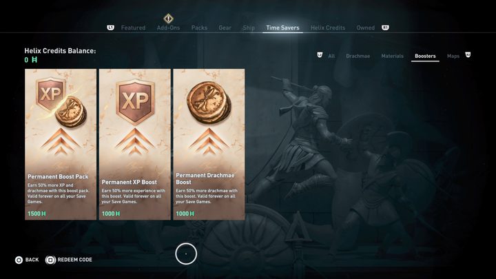 A Ubisoft Store page where gamers can buy permanent XP increases.