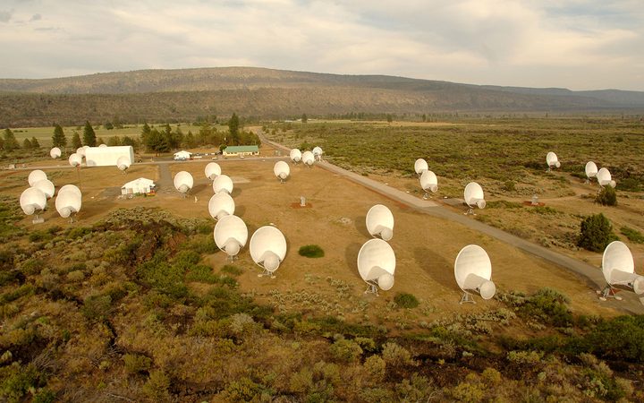 The Allen Telescope Array as seen from the air