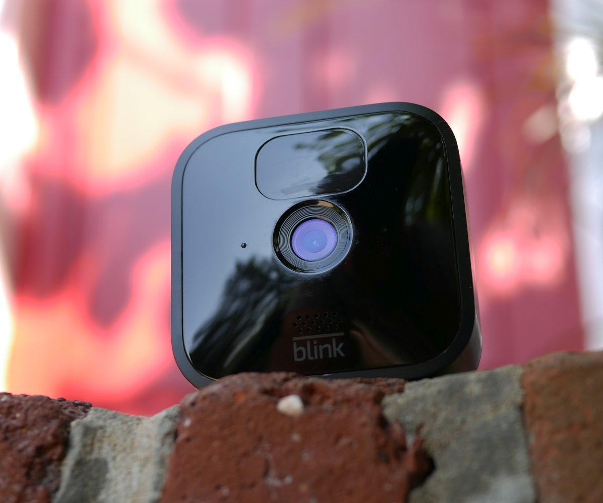 Blink Outdoor closeup of camera