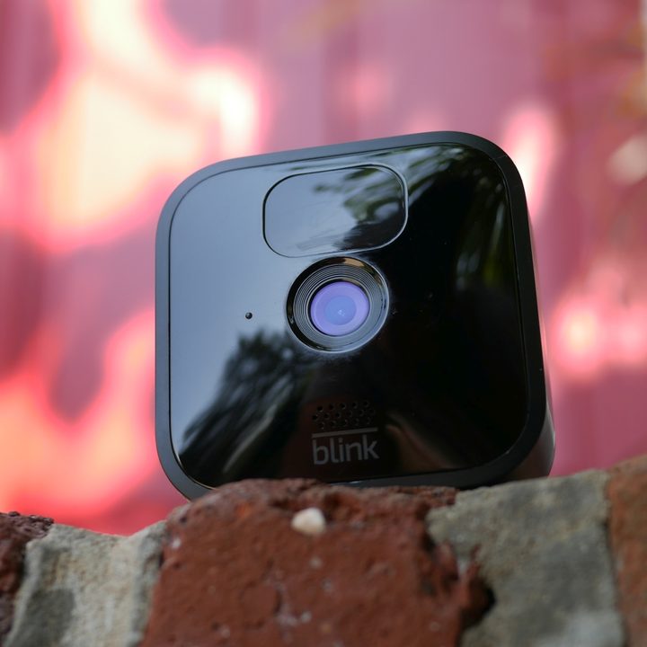 Blink Outdoor closeup of camera