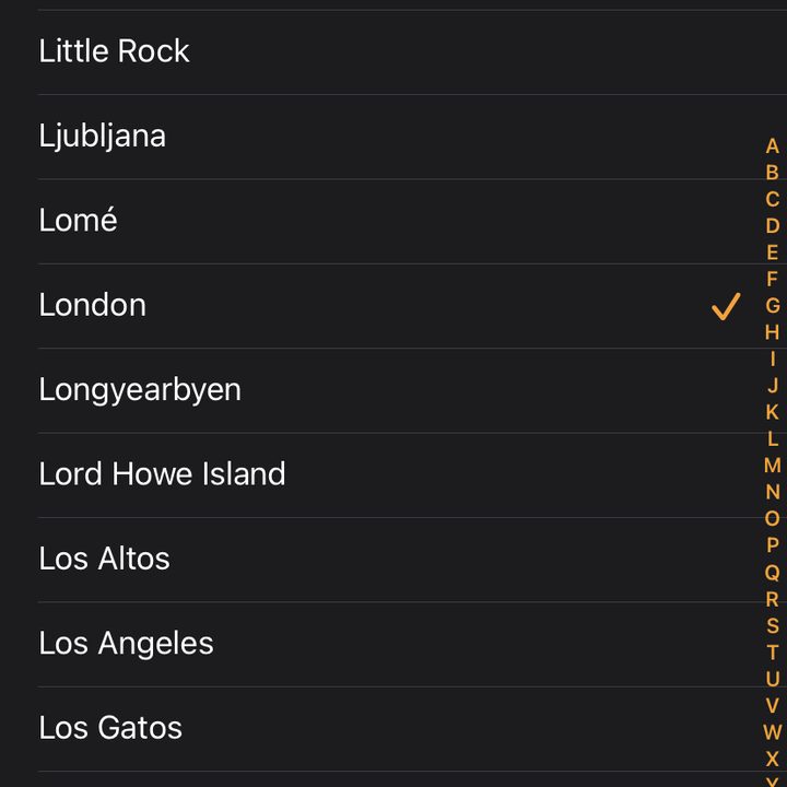 Choosing new Clock location.