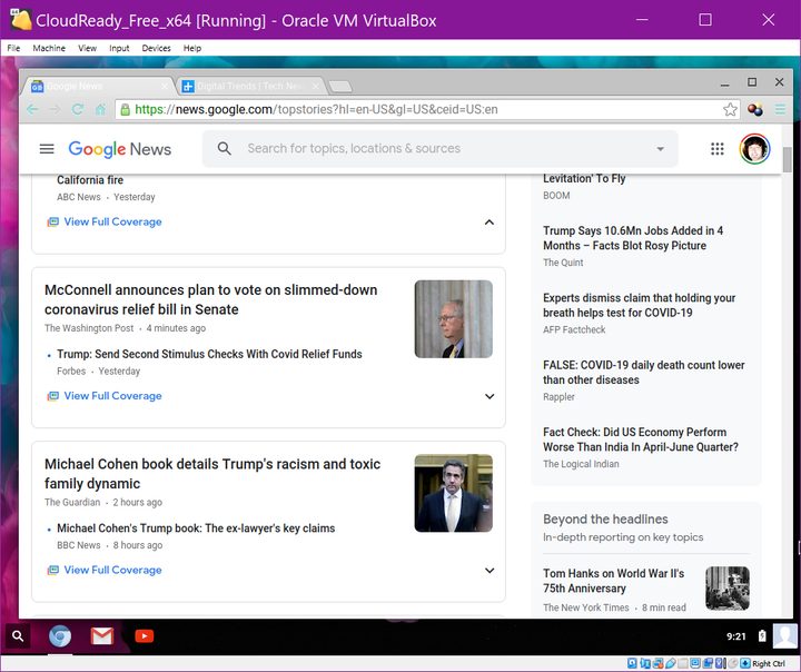Chrome Browser in VirtualBox