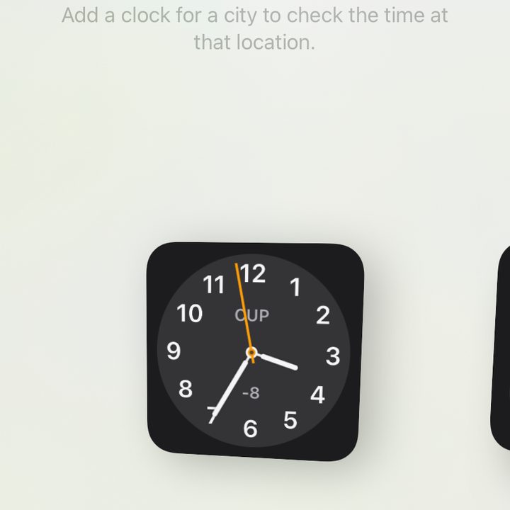 Clock widget.