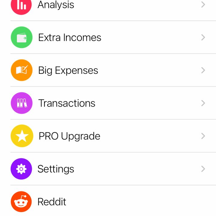 Daily Budget Original app settings