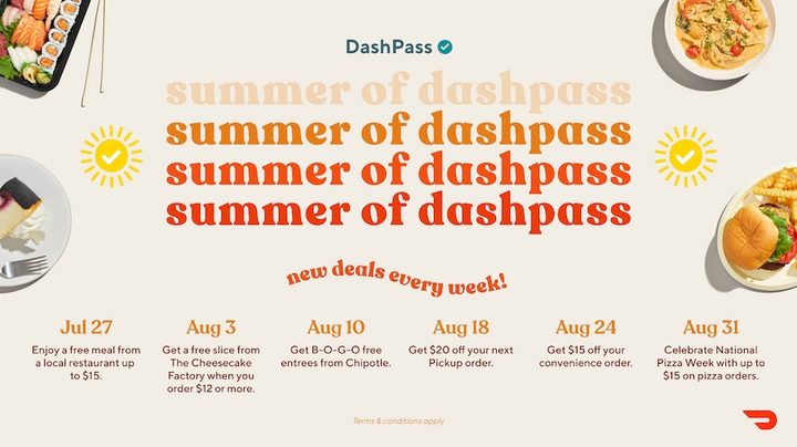 Screenshot of the DashPass feature on the DoorDash app.