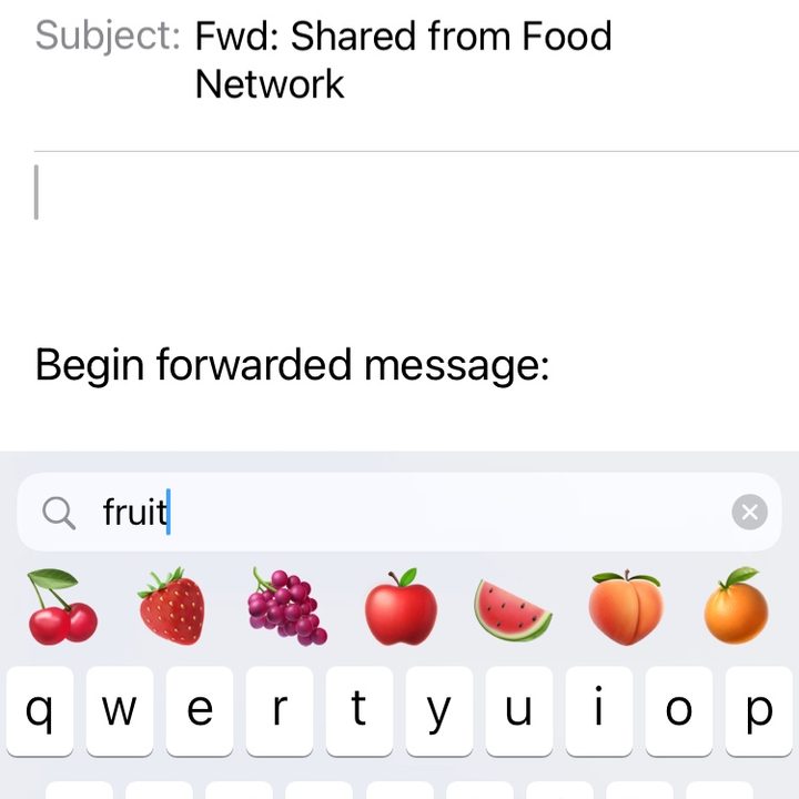 Emoji search results in iOS 14.