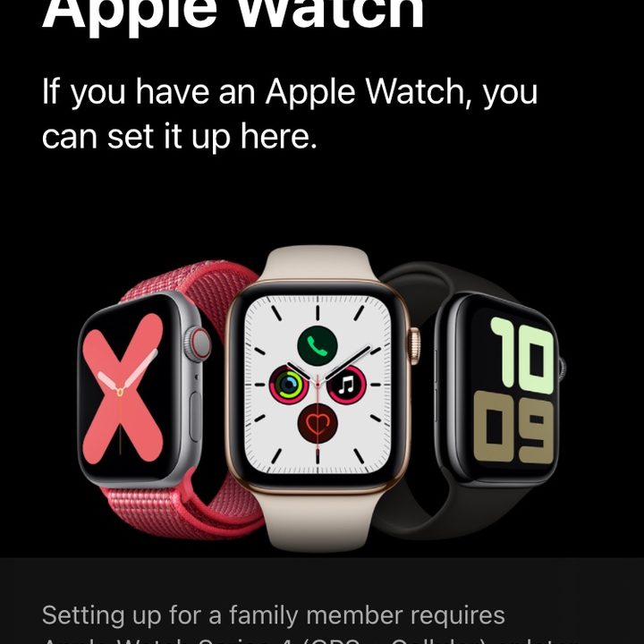 Apple Watch pairing in iOS 14.