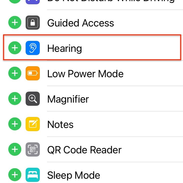 Hearing control in iOS 14.