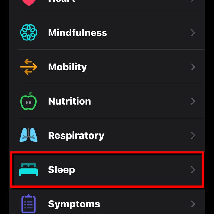 iPhone Health App Sleep Mode