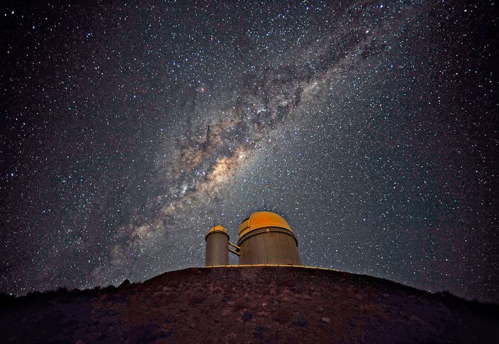 The Galactic Centre above the ESO 3.6-metre telescope at La Silla,Chile.