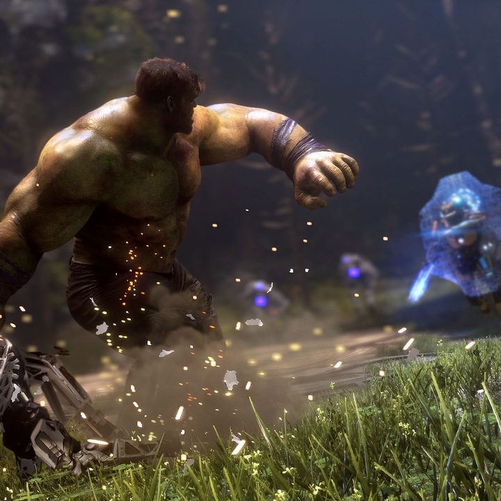 Hulk smashing in Marvel's Avengers.