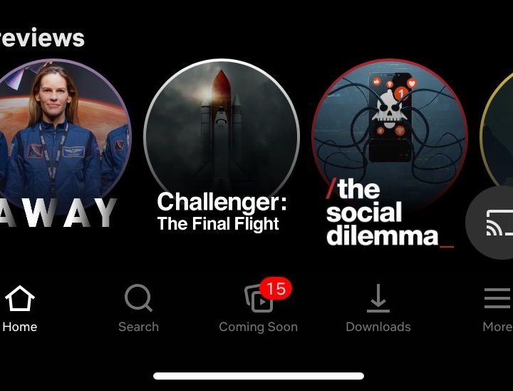 Netflix casting icon on iOS