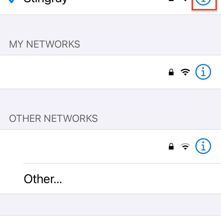 IOS 14 Network Privacy private Wi-Fi address.