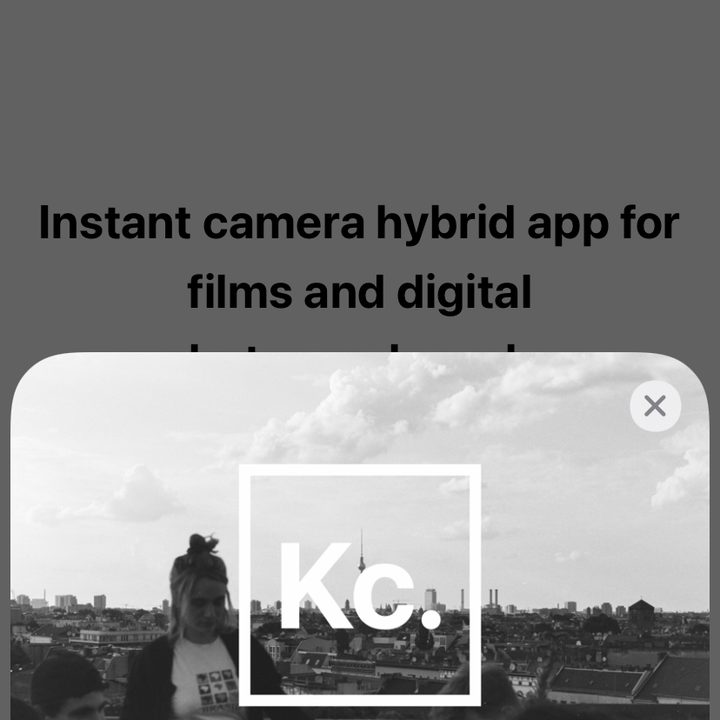 Open app clip screen