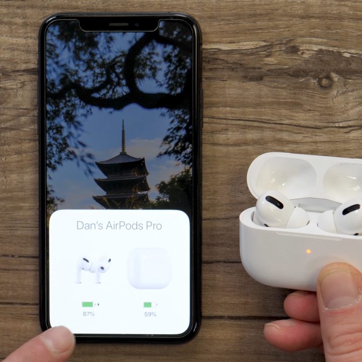 Watching AirPods battery on iPhone.