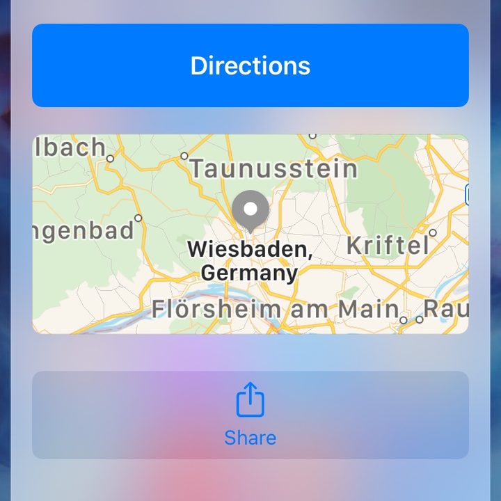 Asking Siri for map of Germany.