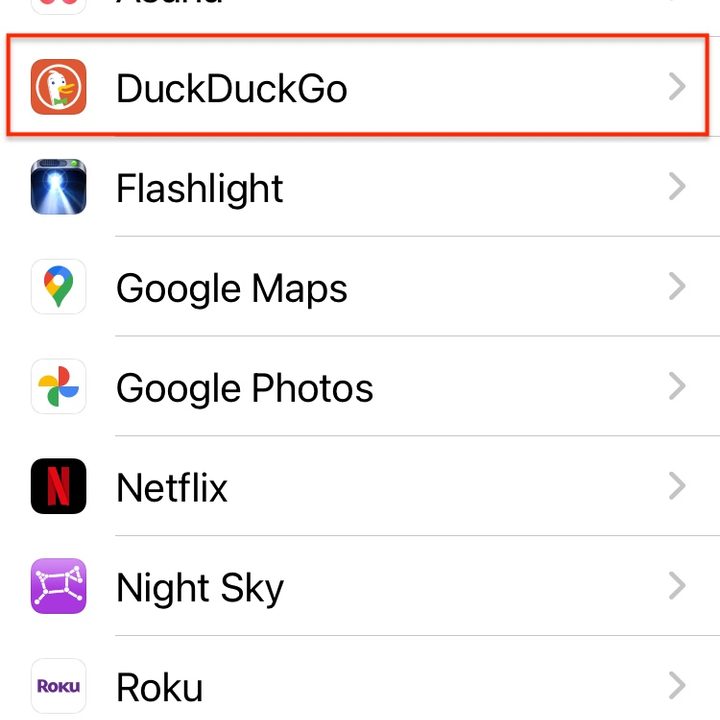 Alternative app settings in iOS 14.