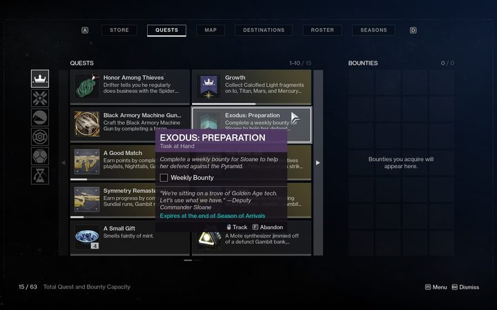 Destiny 2 Exodus quest