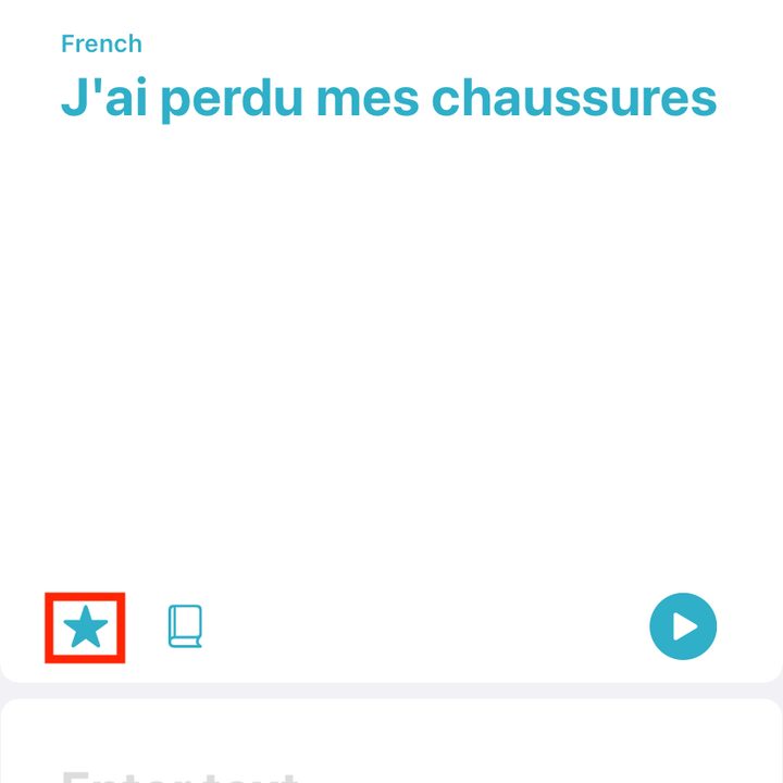 Translate app Favorites.
