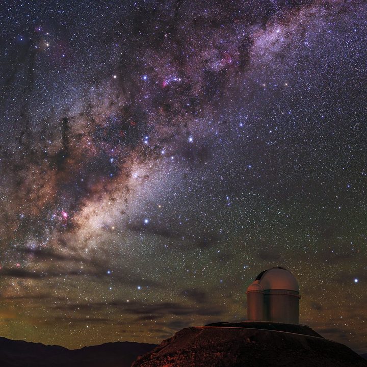 Our magnificent Milky Way galaxy is radiant over La Silla Observatory.