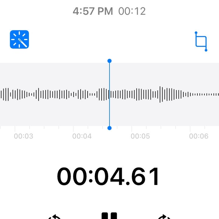 Voice Memo iOS 14 soundwave.