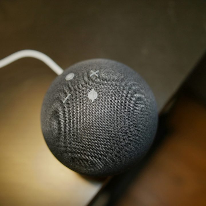 Amazon Echo Dot (4th Gen) controls.