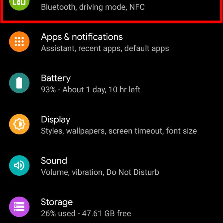 Android Select Connected Devices